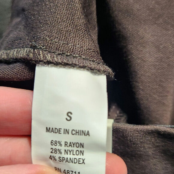 New Ophelia Roe High Rise Skinny Ponte Pants Small Brown Career Casual Pants - Picture 6 of 6